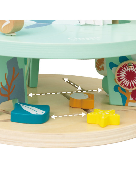 CLASSIC WORLD Drewniany Edukacyjny Labirynt Przeplatanka Życie Morskie 18m+