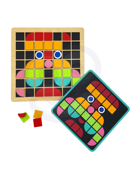 TOOKY TOY Mozaika Drewniana Układanka Montessori
