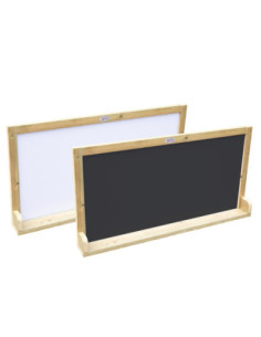 CLASSIC WORLD dvipusė magnetinė medinė kreidinė lenta 2