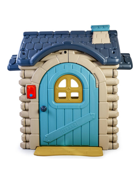 FEBER Duży Domek Ogrodowy Casual z Wysuwaną Ławeczką Chatka z Belek