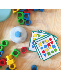 WOOPIE Układanka Montessori Dinozaur Gra Zręcznościowa Dopasuj Kształty 2