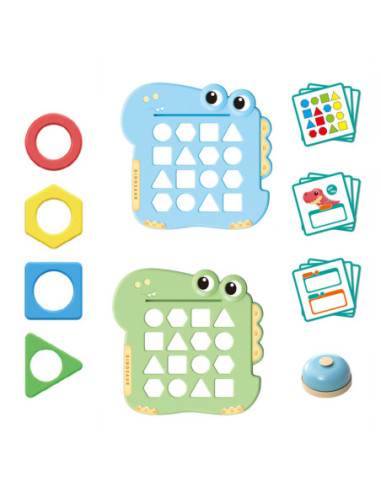 WOOPIE Układanka Montessori Dinozaur Gra Zręcznościowa Dopasuj Kształty