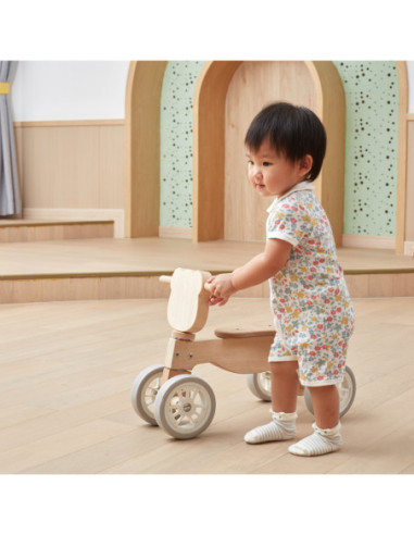 Viga Drewniany Rowerek Biegowy Trzykołowy