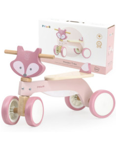 VIGA PolarB Wooden Fox Ride-On with Soft Wheels