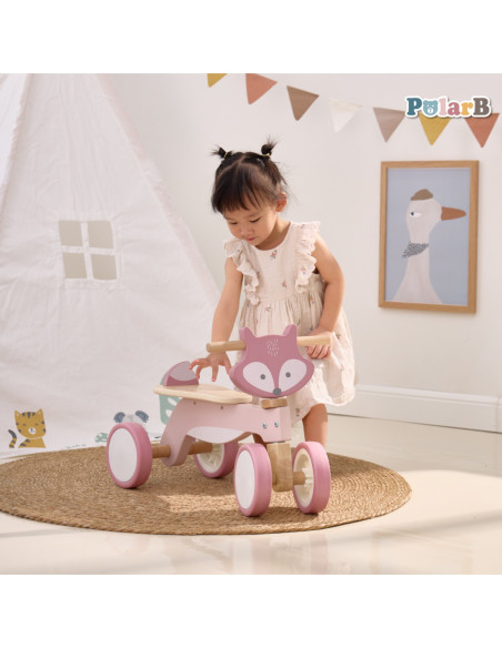 VIGA PolarB Drewniany Jeździk Lisek Miękkie Koła