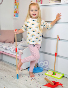 TOOKY TOY Drewniany Zestaw do Sprzątania dla Dzieci 6 el. 2