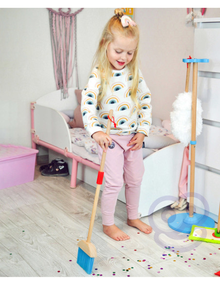 TOOKY TOY Drewniany Zestaw do Sprzątania dla Dzieci 6 el.