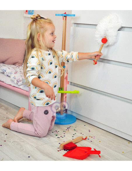 TOOKY TOY Drewniany Zestaw do Sprzątania dla Dzieci 6 el.