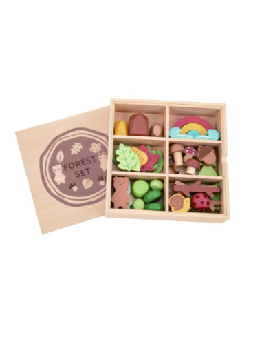 TOOKY TOY Zestaw Leśny Układanka w Stosy Klocki Figurki