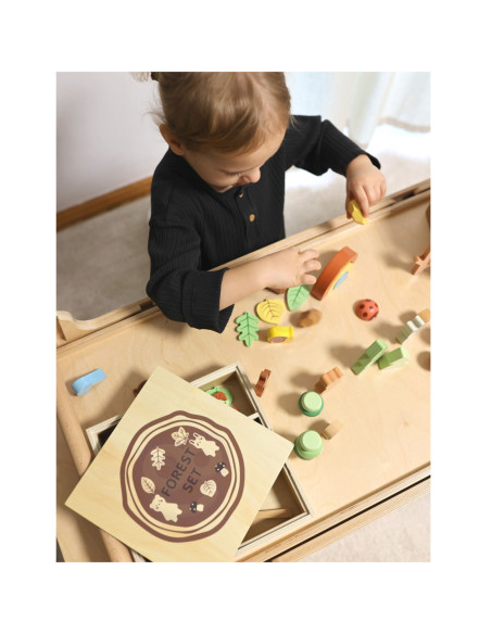 TOOKY TOY Zestaw Leśny Układanka w Stosy Klocki Figurki