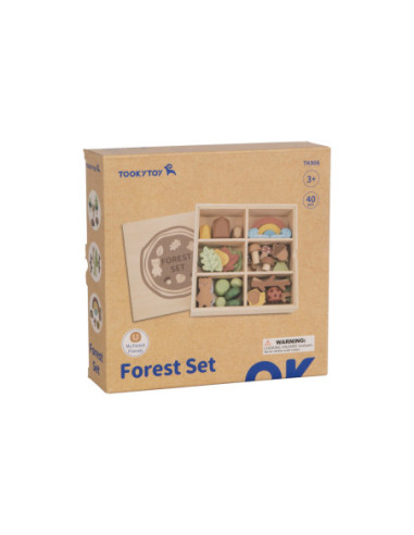 TOOKY TOY Zestaw Leśny Układanka w Stosy Klocki Figurki