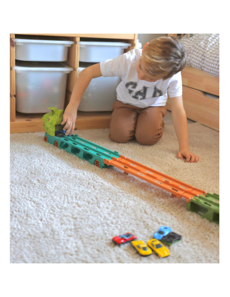 WOOPIE Zabawkowa Ciężarówka Dinozaur Tor dla Samochodzików