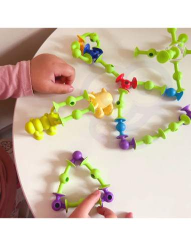 WOOPIE Klocki Konstrukcyjne z Przyssawkami - Zwariowane Zwierzaki