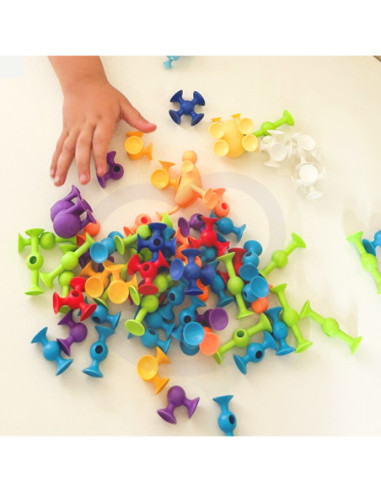 WOOPIE Klocki Konstrukcyjne z Przyssawkami - Zwariowane Zwierzaki