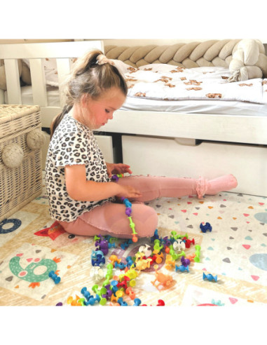 WOOPIE Klocki Konstrukcyjne z Przyssawkami - Zwariowane Zwierzaki