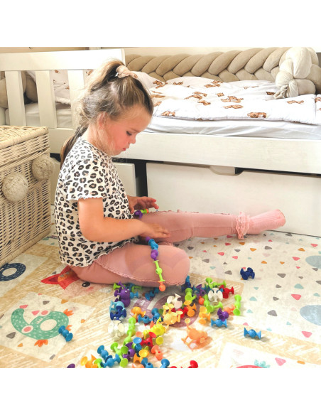 WOOPIE Klocki Konstrukcyjne z Przyssawkami - Zwariowane Zwierzaki