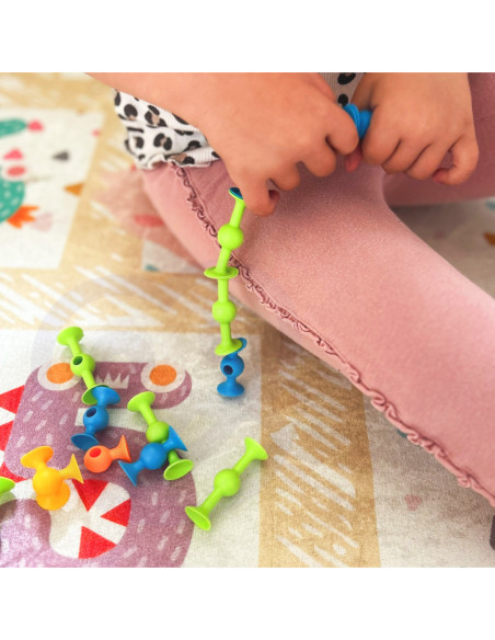 WOOPIE Klocki Konstrukcyjne z Przyssawkami - Zwariowane Zwierzaki