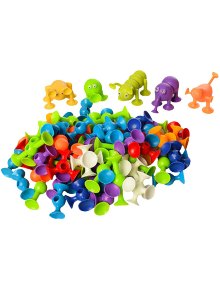 WOOPIE Klocki Konstrukcyjne z Przyssawkami - Zwariowane Zwierzaki