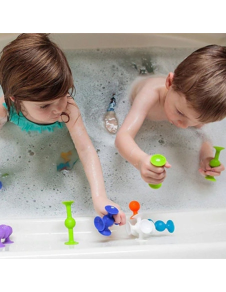 WOOPIE Klocki Konstrukcyjne z Przyssawkami - Zwariowane Zwierzaki