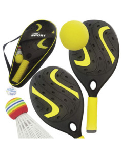 WOOPIE Rakieta z Piłką Piankową i Lotką- Zestaw Plażowo Ogrodowy