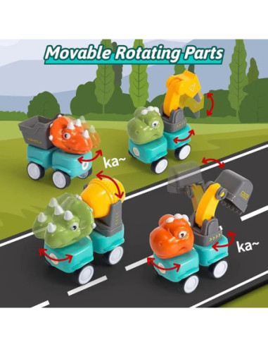 WOOPIE Klocki Magnetyczne Dinozaury- Konstrukcyjne