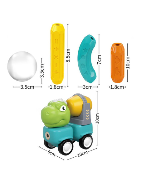 WOOPIE Klocki Magnetyczne Dinozaury- Konstrukcyjne