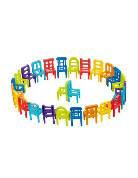 WOOPIE Gra Zręcznościowa Układanka Klocków Balansujące Krzesła 36 el.