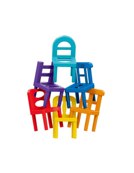 WOOPIE Gra Zręcznościowa Układanka Klocków Balansujące Krzesła 36 el.