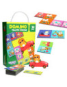 WOOPIE Gra Edukacyjna Transport Zwierzęta Puzzle Domino Montessori