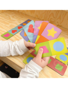 WOOPIE Gra Edukacyjna Transport Zwierzęta Puzzle Domino Montessori 2