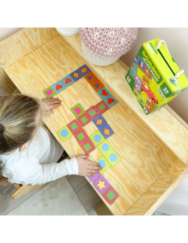 WOOPIE Gra Edukacyjna Transport Zwierzęta Puzzle Domino Montessori