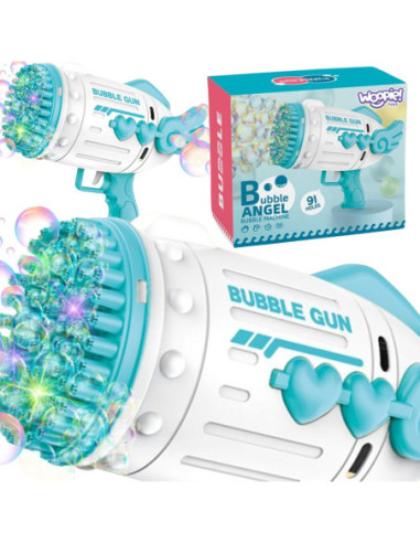 WOOPIE Pistolet do Robienia Baniek Mydlanych 91 Otworów Niebieski
