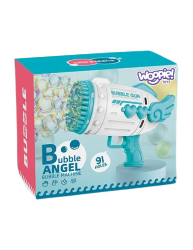WOOPIE Pistolet do Robienia Baniek Mydlanych 91 Otworów Niebieski