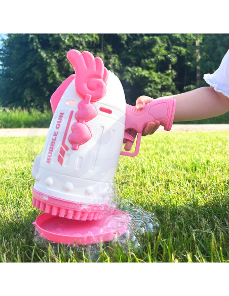 WOOPIE Pistolet do Robienia Baniek Mydlanych 91 Otworów Różowy