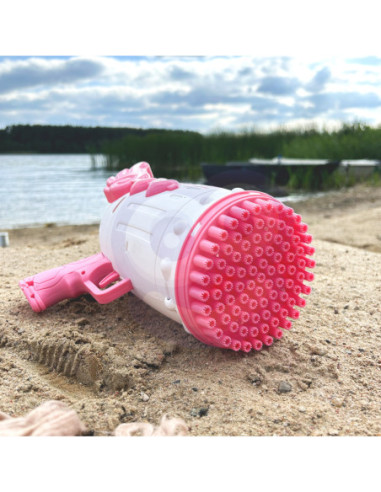 WOOPIE Pistolet do Robienia Baniek Mydlanych 91 Otworów Różowy
