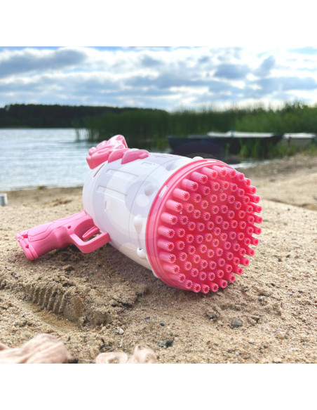 WOOPIE Pistolet do Robienia Baniek Mydlanych 91 Otworów Różowy