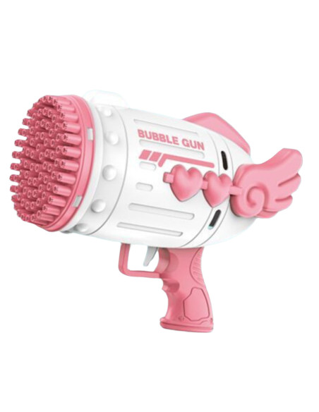 WOOPIE Pistolet do Robienia Baniek Mydlanych 91 Otworów Różowy