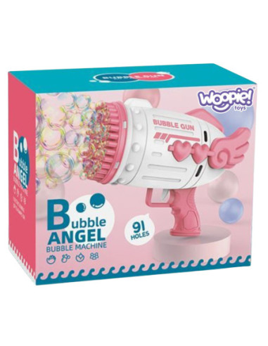 WOOPIE Pistolet do Robienia Baniek Mydlanych 91 Otworów Różowy