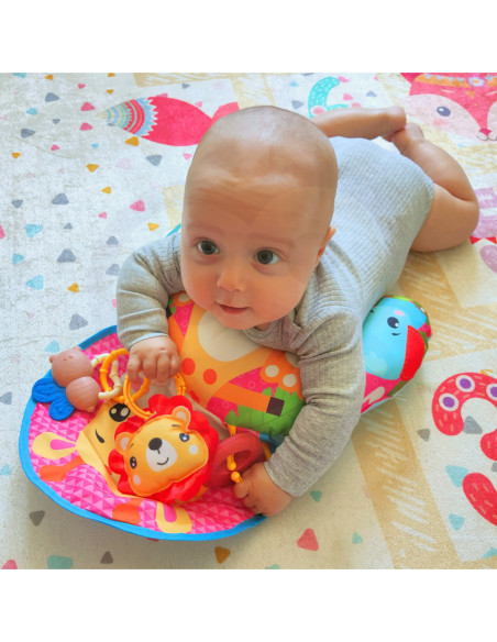 WOOPIE BABY Poduszka Rogal Interaktywna Mata Edukacyjna Grzechotka Gryzak