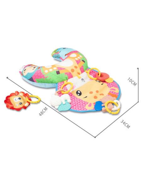 WOOPIE BABY Poduszka Rogal Interaktywna Mata Edukacyjna Grzechotka Gryzak
