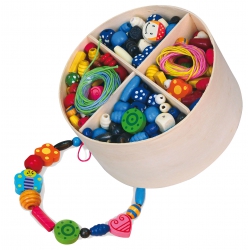 Viga Wooden Threading Beads Set 608 Pieces Box