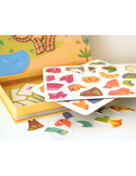 TOOKY TOY Układanka Magnetyczna Dinozaury Puzzle