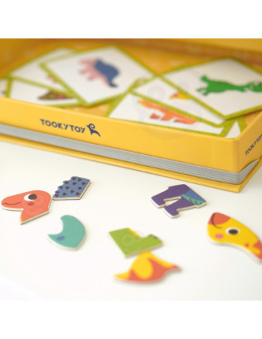 TOOKY TOY Układanka Magnetyczna Dinozaury Puzzle