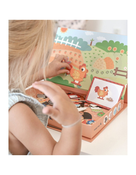 TOOKY TOY Układanka Magnetyczna Farma Puzzle