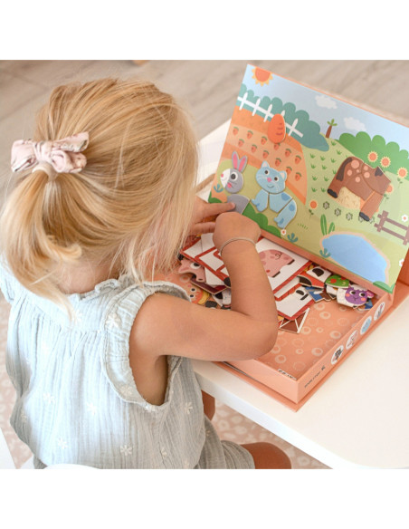 TOOKY TOY Układanka Magnetyczna Farma Puzzle