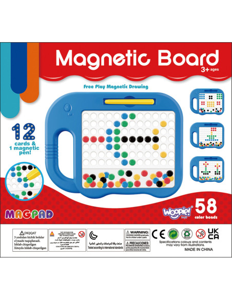 WOOPIE Tablica Magnetyczna dla Dzieci Montessori MagPad Słonik- Zestaw 6 szt.