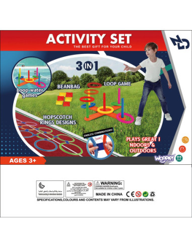 WOOPIE Zestaw Gry Zręcznościowe Rzucanie Krążków Serso Woreczkiem Klasy