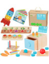 TOOKY TOY Box Pudełko XXL Montessori Edukacyjne 7w1 Sensoryczne 16-18 Mies.