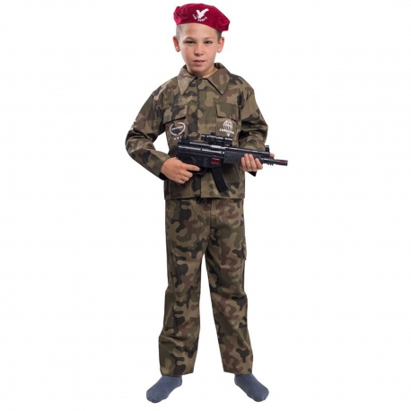 Strój Żołnierz Żołnierza Komandosa Wojskowy Kostium Przebranie dla dziecka 110-116cm