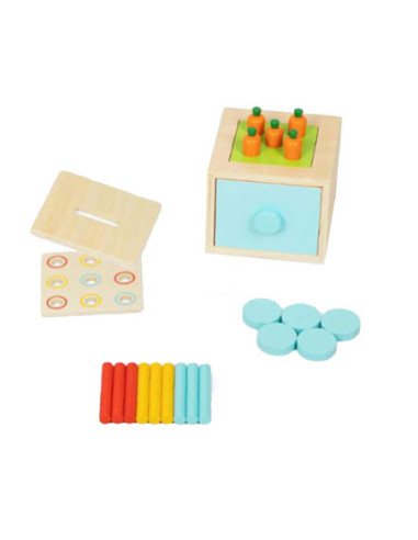 TOOKY TOY Box Pudełko XXL Montessori Edukacyjne 7w1 Sensoryczne 16-18 Mies.